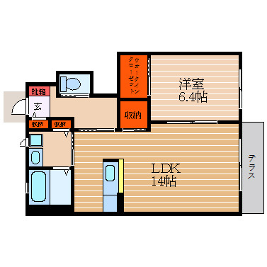 【彦根市高宮町のアパートの間取り】