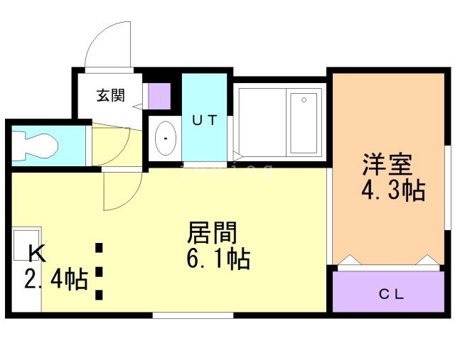 札幌市白石区東札幌二条のマンションの間取り