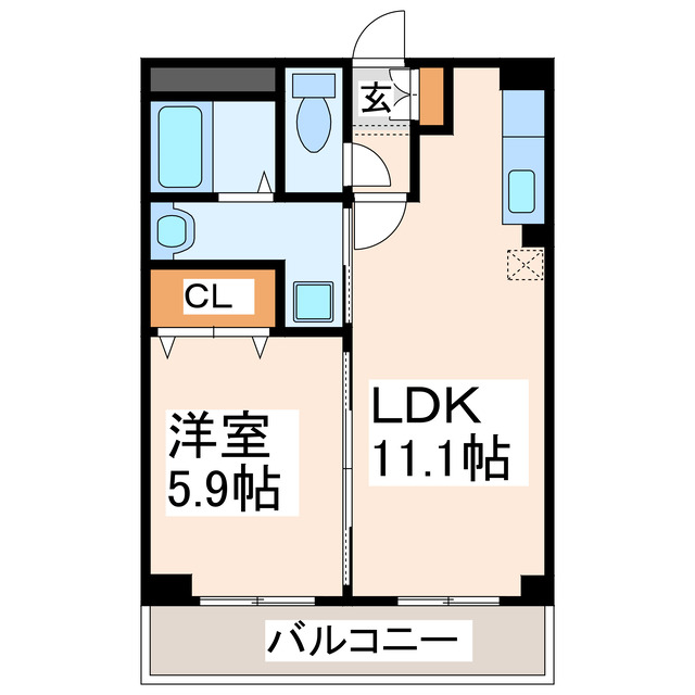 熊本市西区春日のマンションの間取り