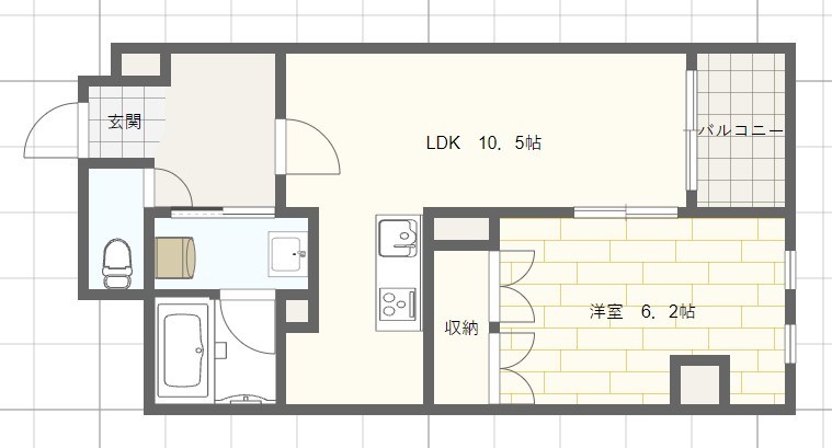 姫路市呉服町のマンションの間取り