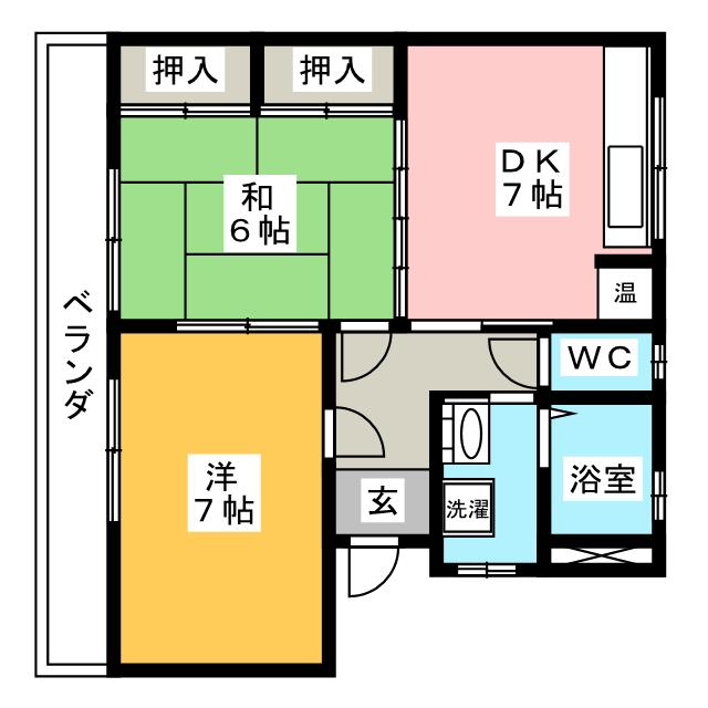 コーポ匠　Ａ棟の間取り