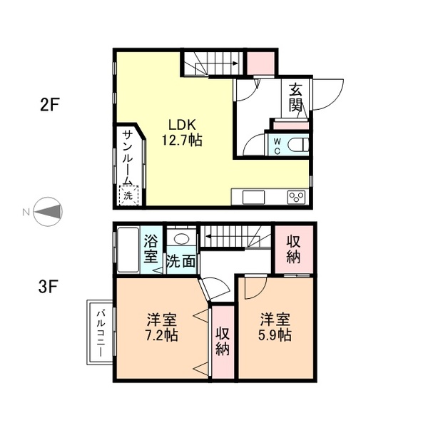 ナチュラルヴィレッジ城川原Iの間取り