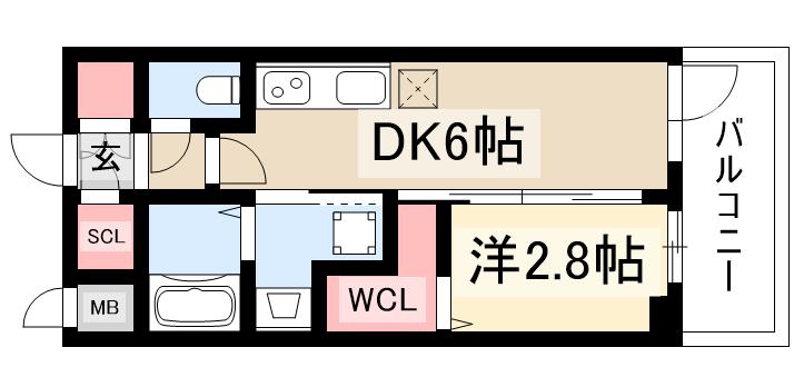 エステムコート名古屋　TWIN　EASTの間取り