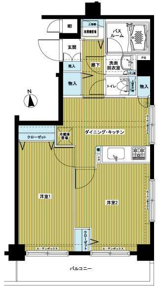 中野区上高田のマンションの間取り