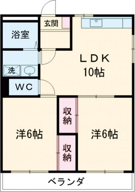 東京都八王子市長沼町（マンション）の賃貸物件の間取り