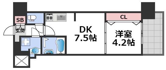 Splendide NAMBAIIIの間取り