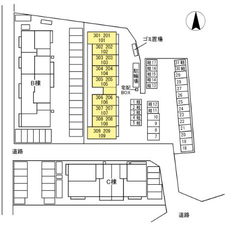 駐車場　駐車場配置図