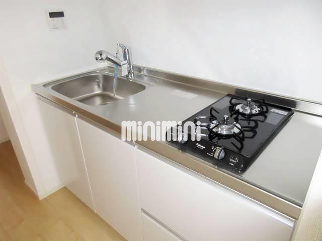 キッチン　２口コンロ付きのキッチンです