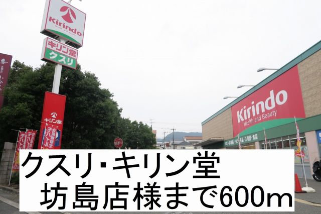 ドラックストア　クスリ・キリン堂坊島店様（ドラッグストア）まで600m
