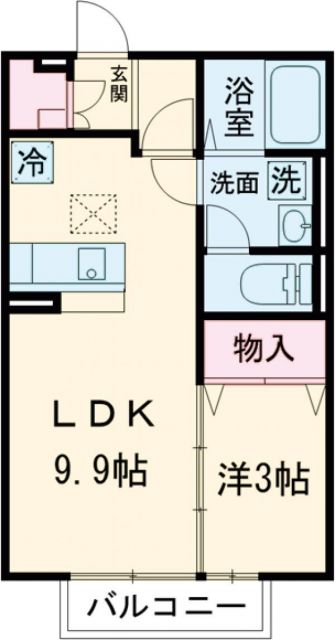 アンソレイエの間取り写真