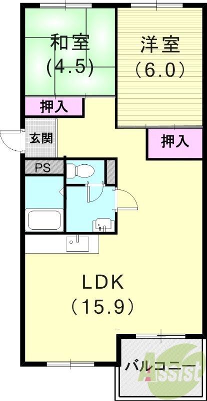 芦屋浜高層1号棟の間取り写真