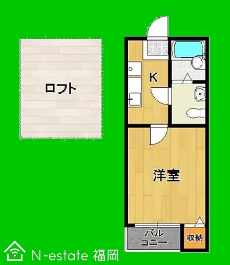 地下鉄空港線 室見駅 徒歩6分 2階建 築19年の間取り写真