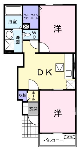 ＪＲ福塩線 横尾駅 徒歩15分 2階建 築19年の間取り写真