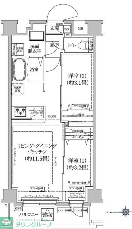 アイルグランデ東京青井の間取り写真