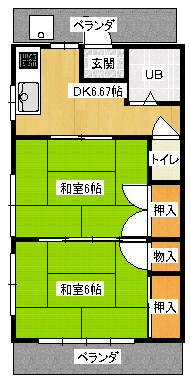 イワサキハイツの間取り