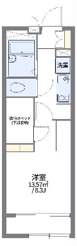 レオパレスフォーブル２１Ａの間取り