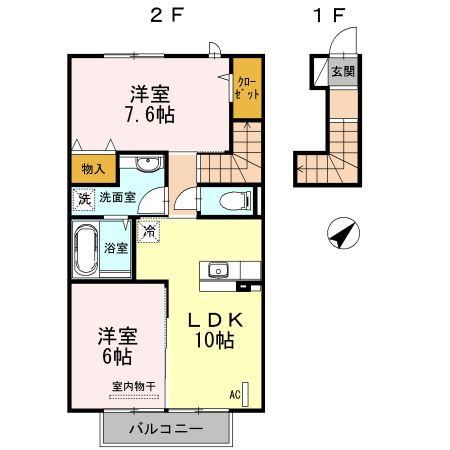 サンモール歓喜の間取り