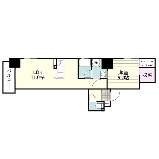 鹿児島市南林寺町のマンションの間取り