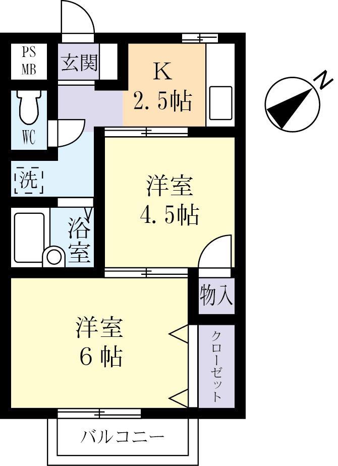 サクラハイムＡの間取り