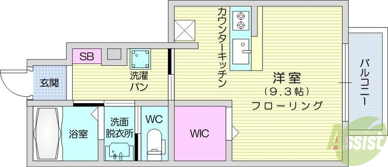 名取市大手町のアパートの間取り