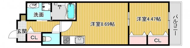 ラモーナ福町の間取り