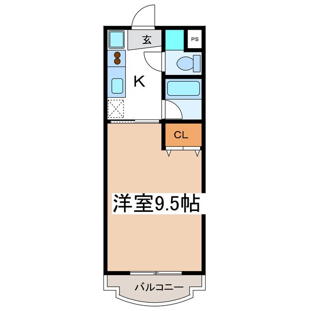 松本市高宮中のマンションの間取り