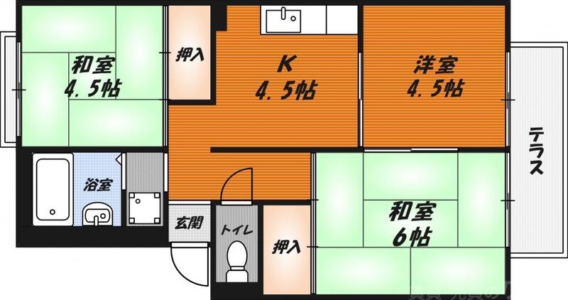 シャンポール・ド・高槻の間取り