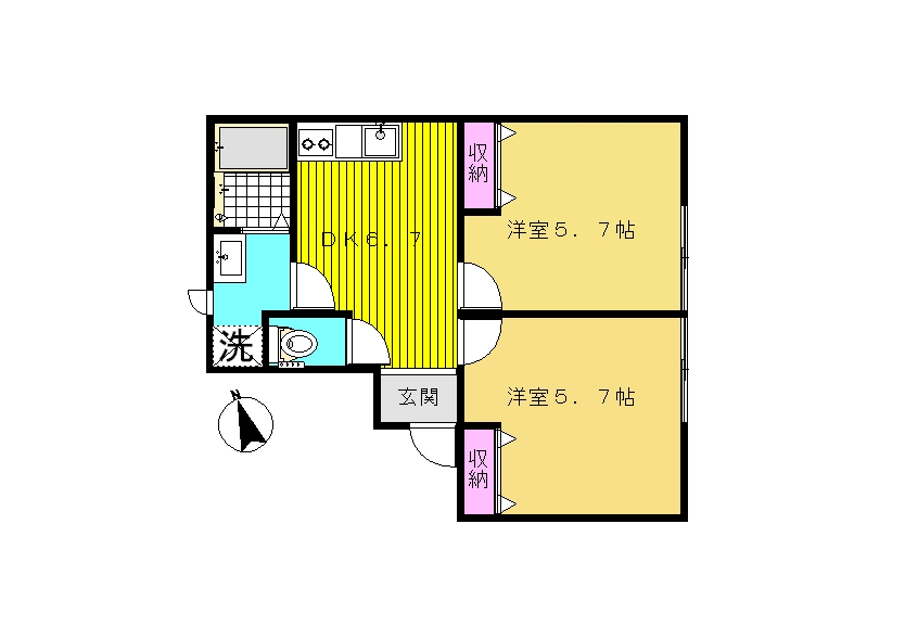 N-one（エヌ　ワン）の間取り