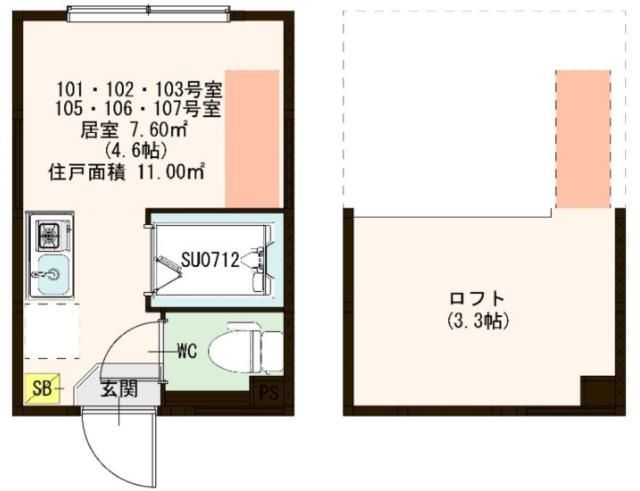 ハーモニーテラス江原町ＩＩの間取り