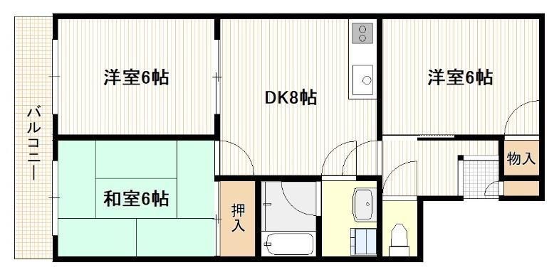 広島市佐伯区美の里のマンションの間取り