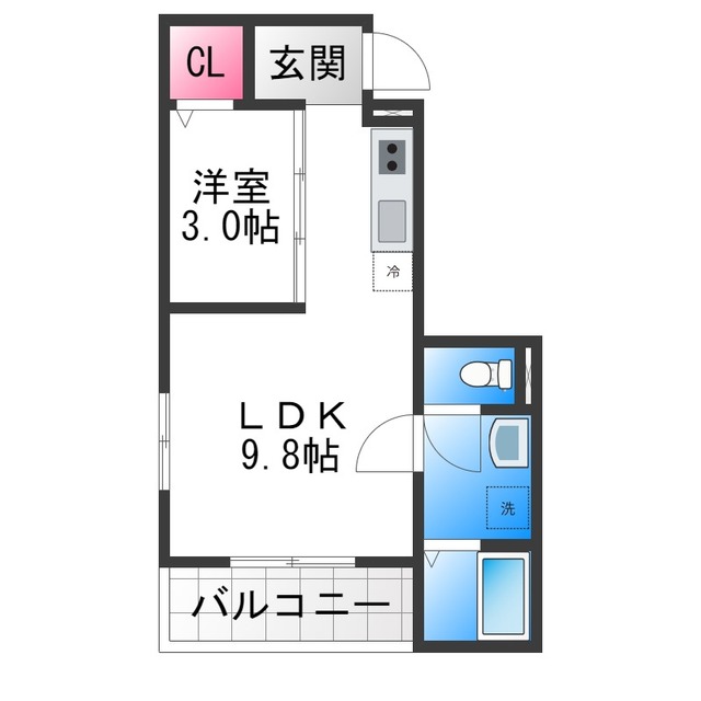 堺市西区鳳西町のアパートの間取り