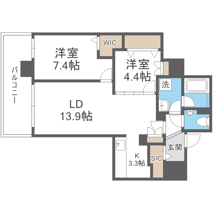 プレミスト札幌ターミナルタワーの間取り