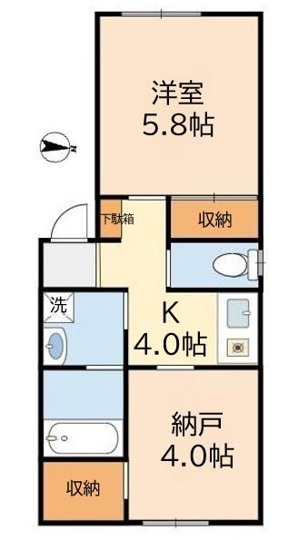 稲城市大丸のアパートの間取り