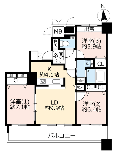 ＵＲアクアタウン納屋橋の間取り