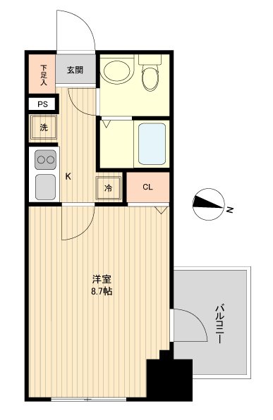 さいたま市浦和区仲町のマンションの間取り