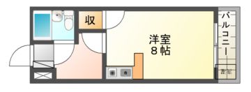 宇治市五ケ庄のマンションの間取り