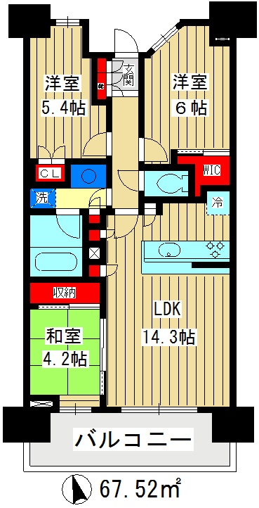 板橋区高島平のマンションの間取り