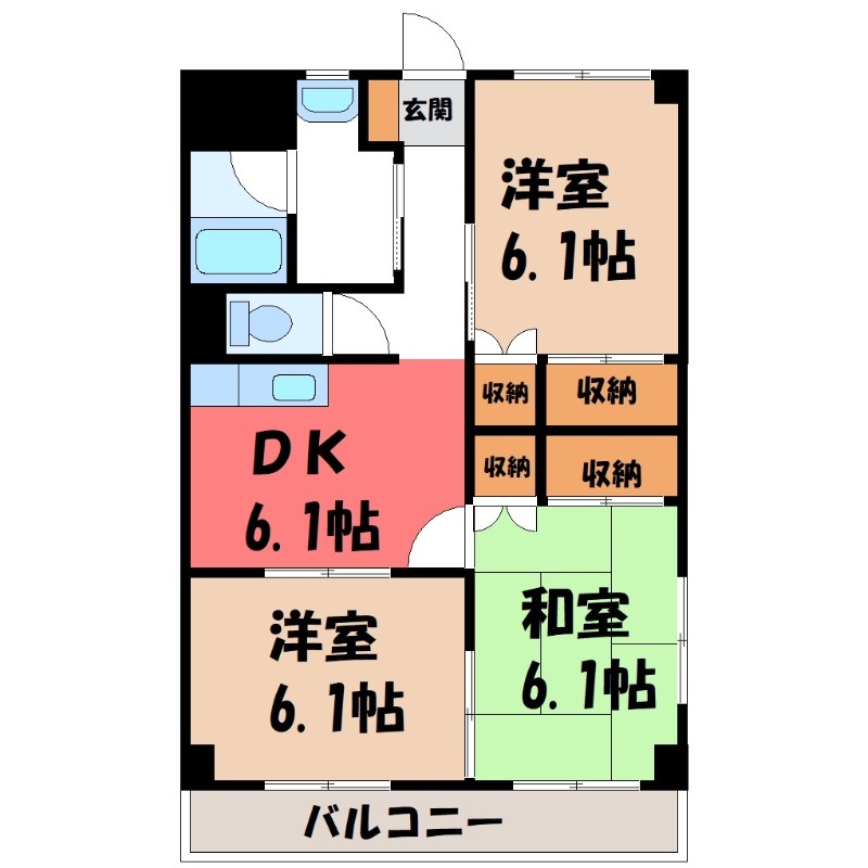 カンケン東新井マンションの間取り