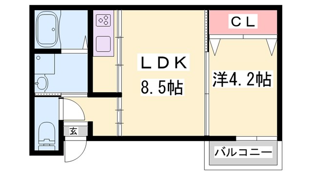 ブロンテ北在家WESTの間取り