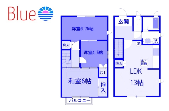 茅ヶ崎市松が丘のアパートの間取り