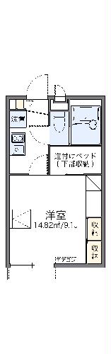 レオパレスグリーンハイツの間取り