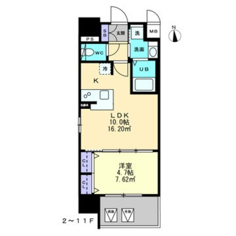 S-RESIDENCE中央町alectraの間取り