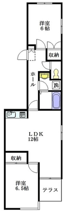 新宿区西落合のマンションの間取り