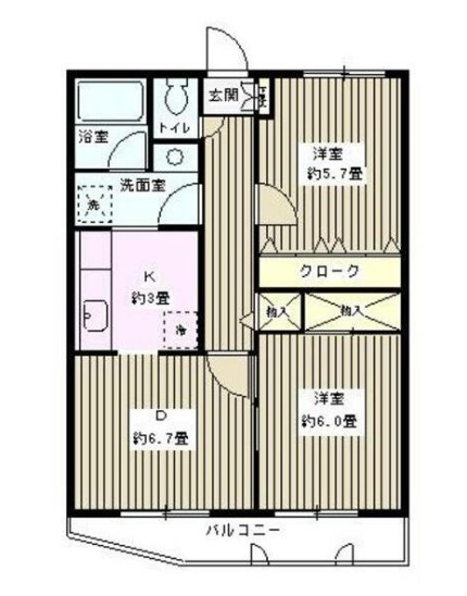 足立区梅島のマンションの間取り