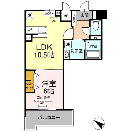 那覇市牧志のマンションの間取り