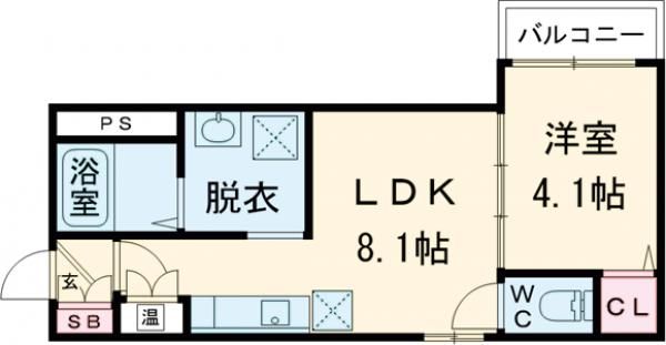 F asecia 諏訪ノ森の間取り