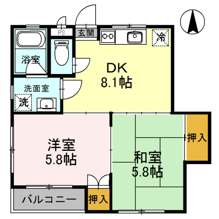 アメニティー水前寺33号の間取り