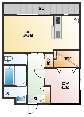 長崎市八景町のアパートの間取り