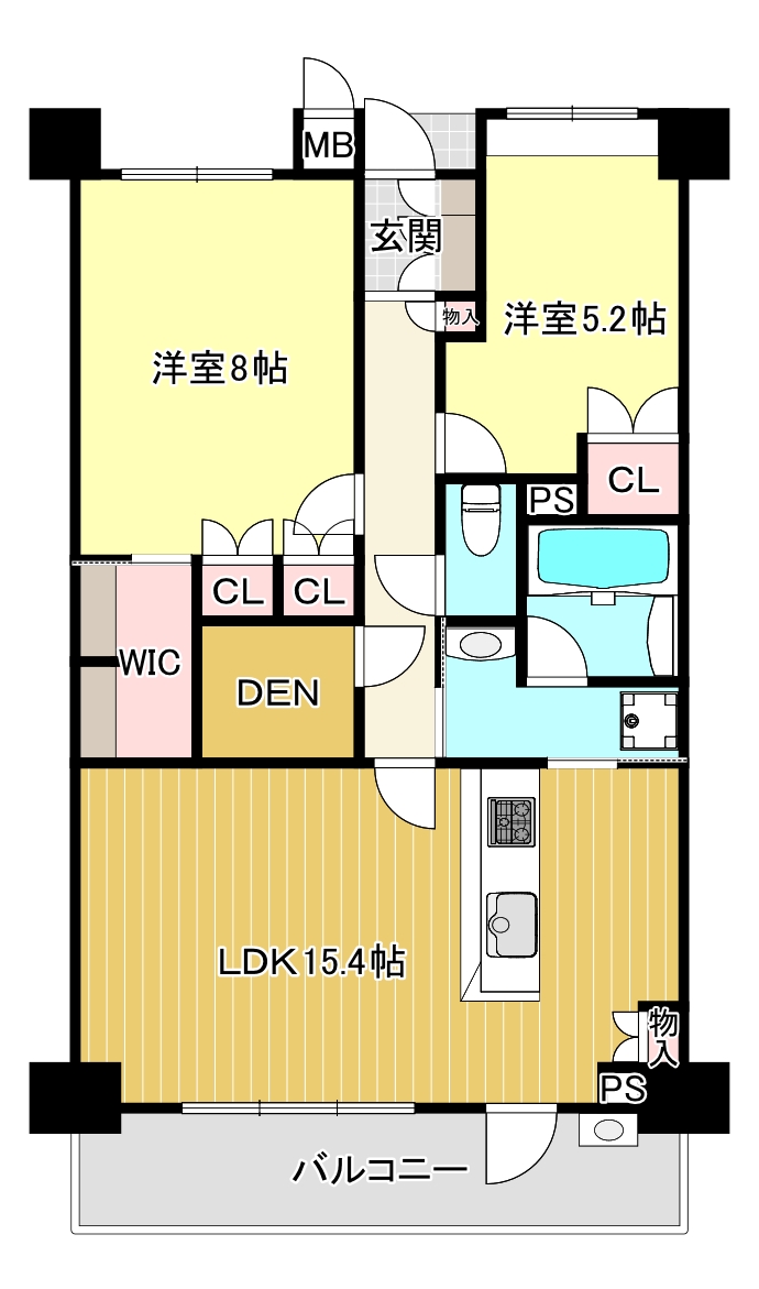 豊中市新千里西町のマンションの間取り