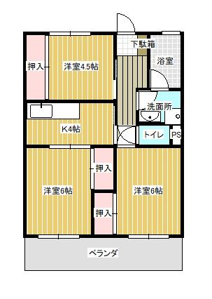 ダイタ伊勢ハイツの間取り